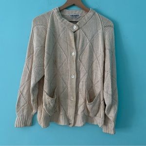 Laura Biagiotti Pret A Porter Vintage Silk Grandma Oversized Cardigan M Italy
